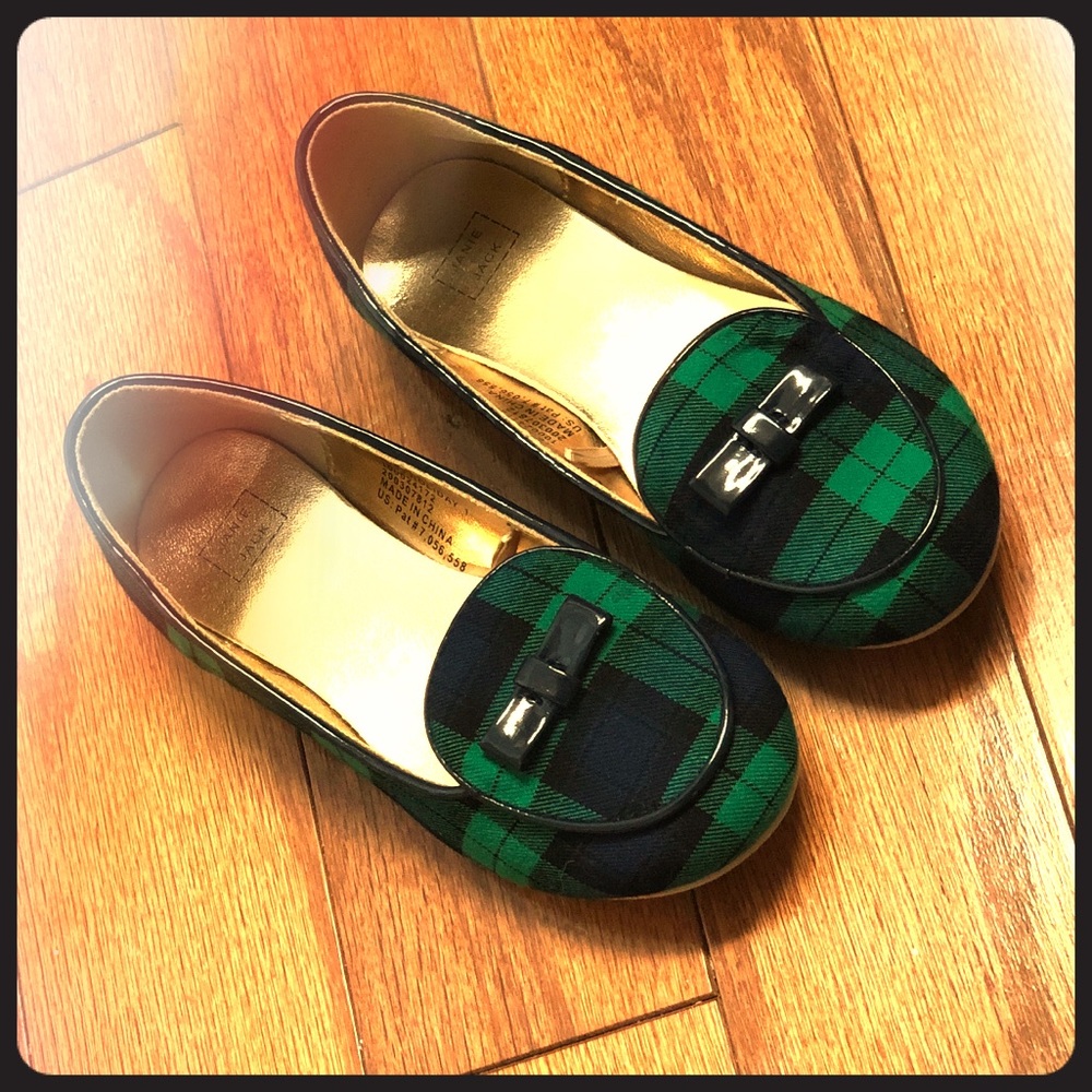 New Janie & Jack Plaid Mary Janes 10